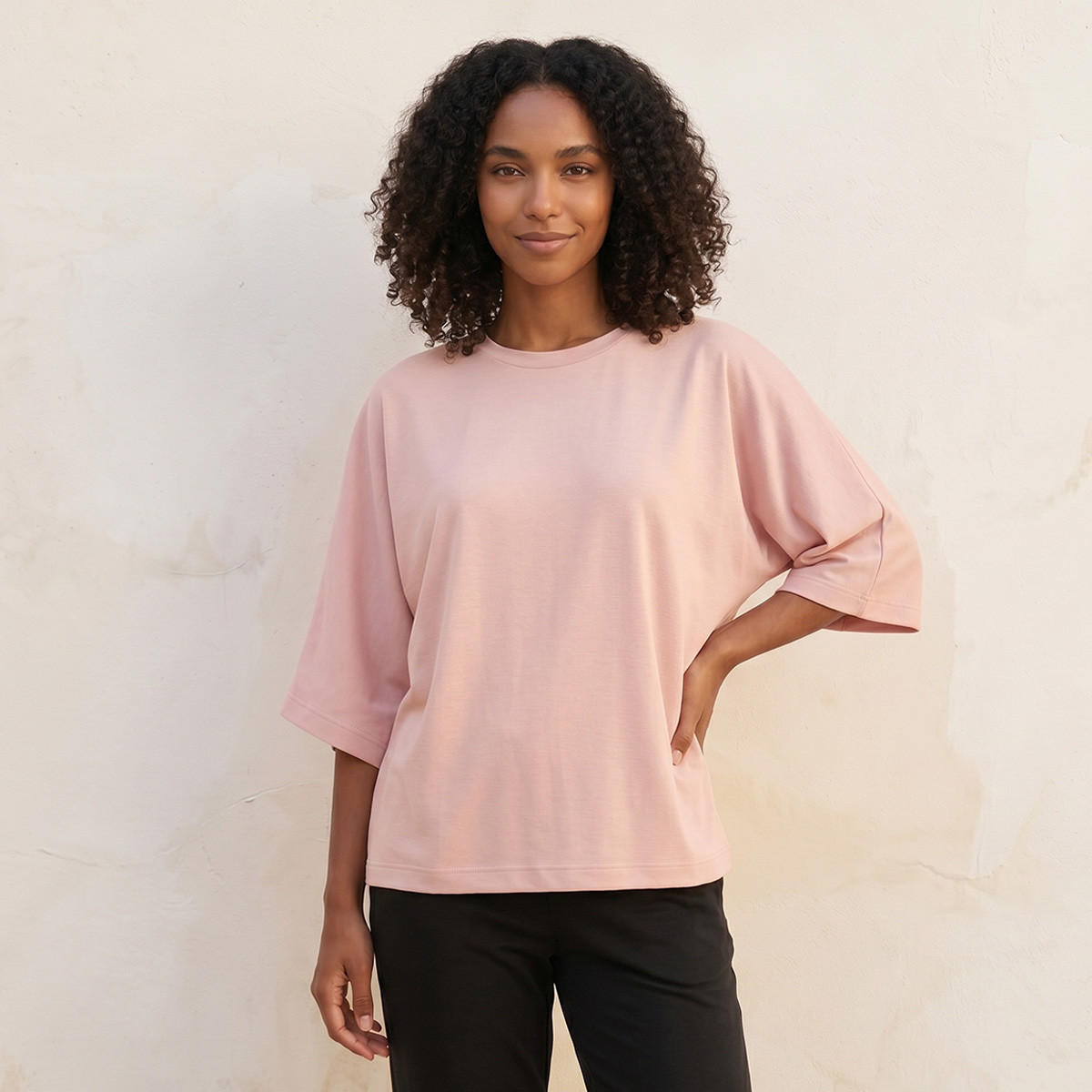 تيشيرت فضفاض بأكمام ممتدة من سبلاش بيزكس-women-clothing-tshirts-image-3