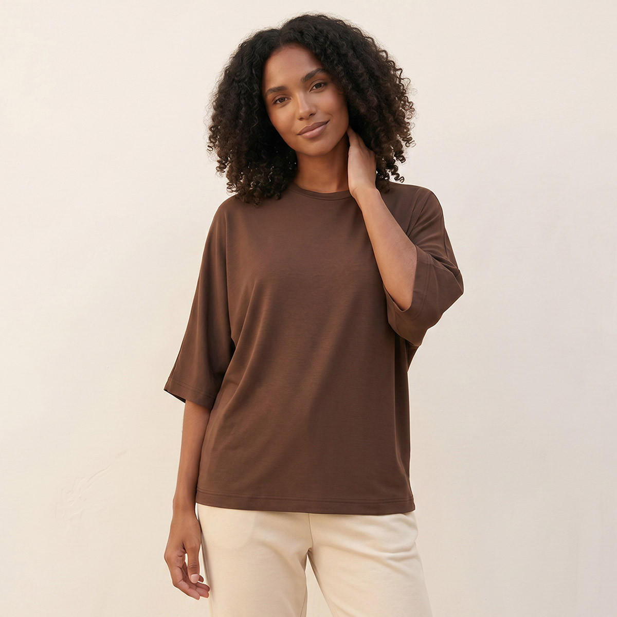 تيشيرت فضفاض بأكمام ممتدة من سبلاش بيزكس-women-clothing-tshirts-image-4