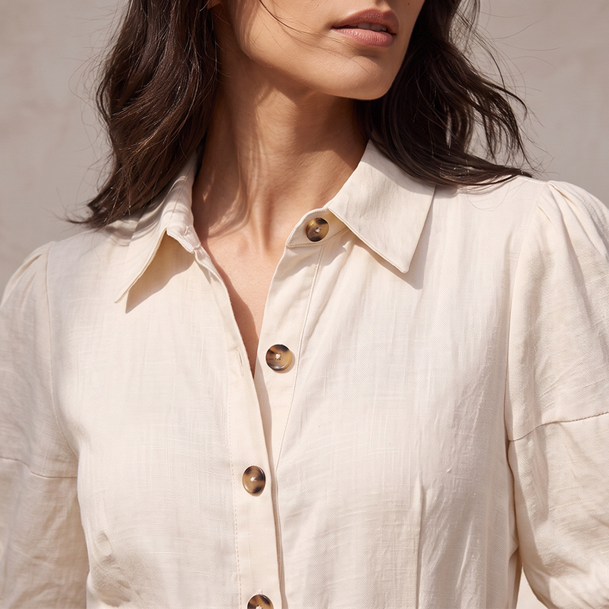 Splash Basic Linen Shirt Dress with Belt-women-clothing-dresses-image-6