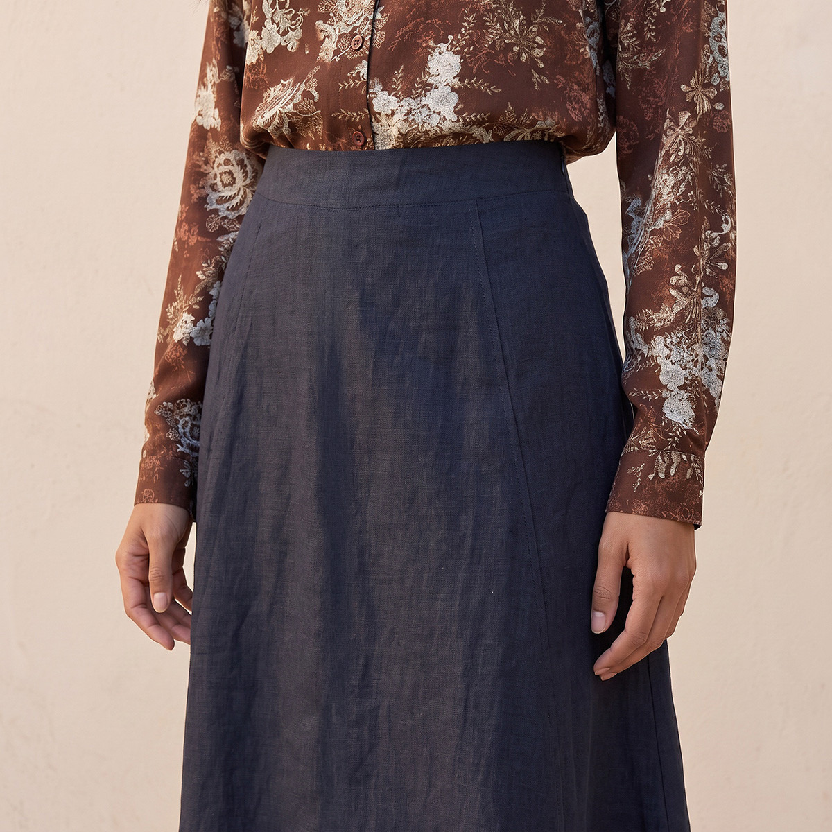تنورة كتان إيه لاين من سبلاش بيسك-women-clothing-skirts-image-6