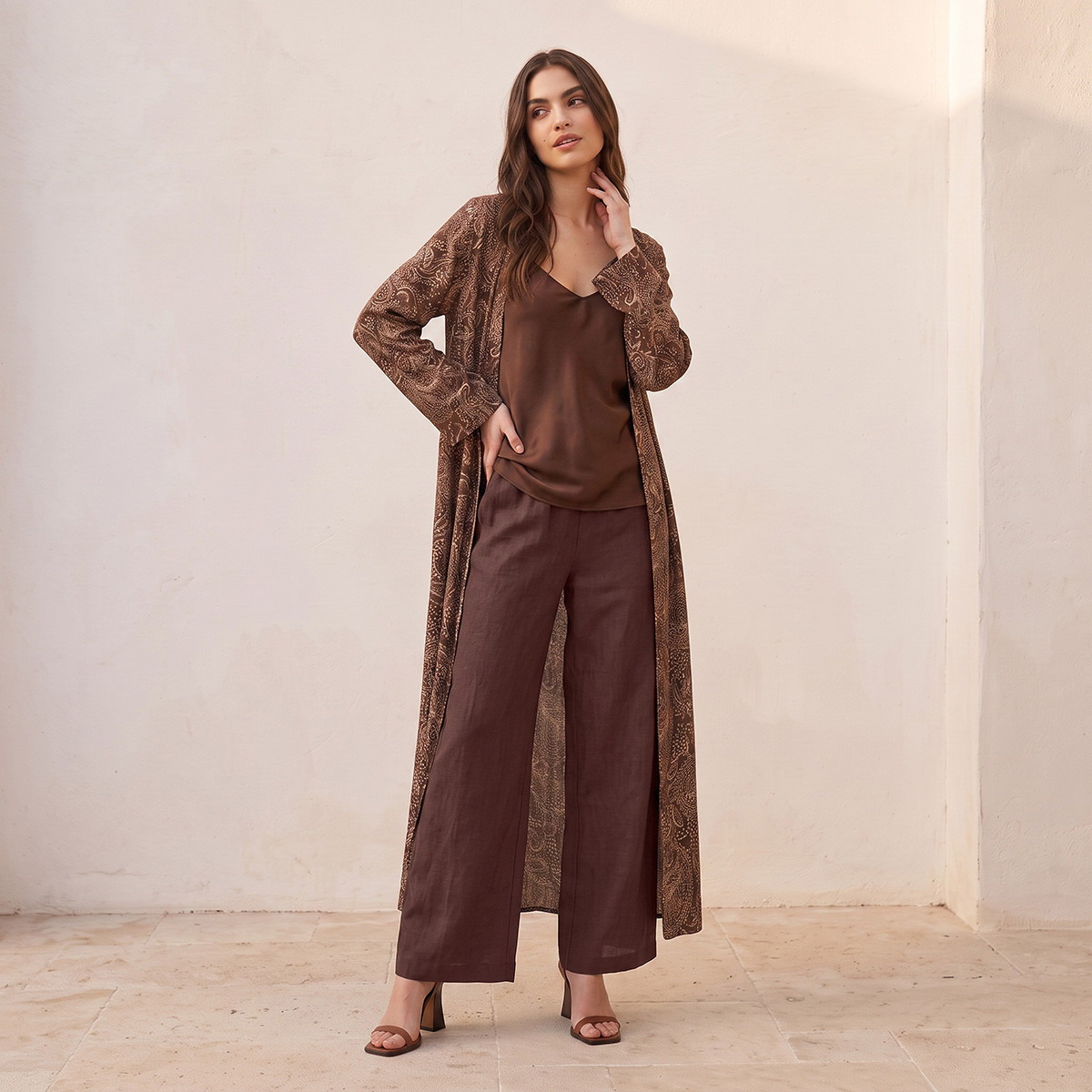 Splash Basic Wide Leg Linen Trousers-women-clothing-trousers-image-3