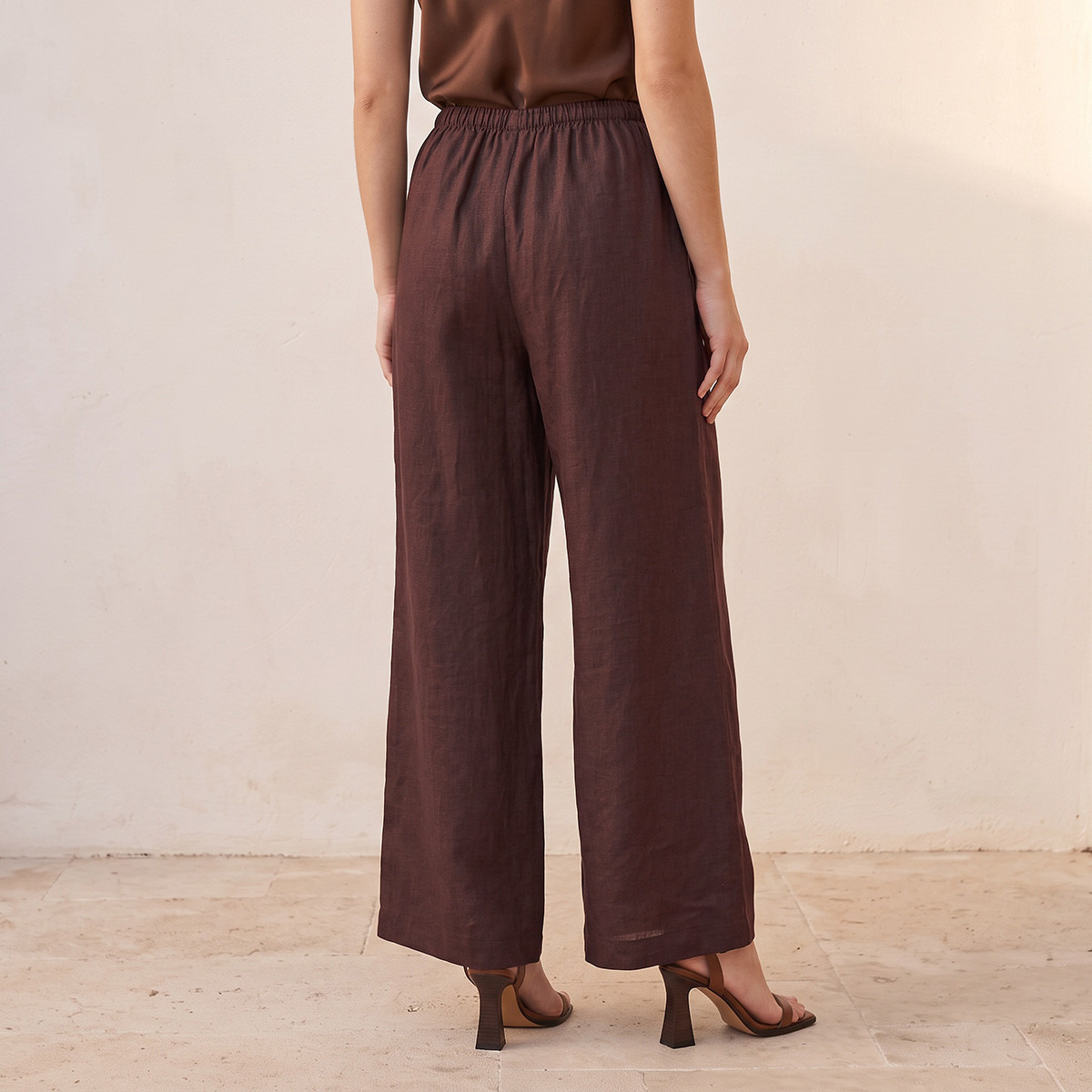 Splash Basic Wide Leg Linen Trousers-women-clothing-trousers-image-4