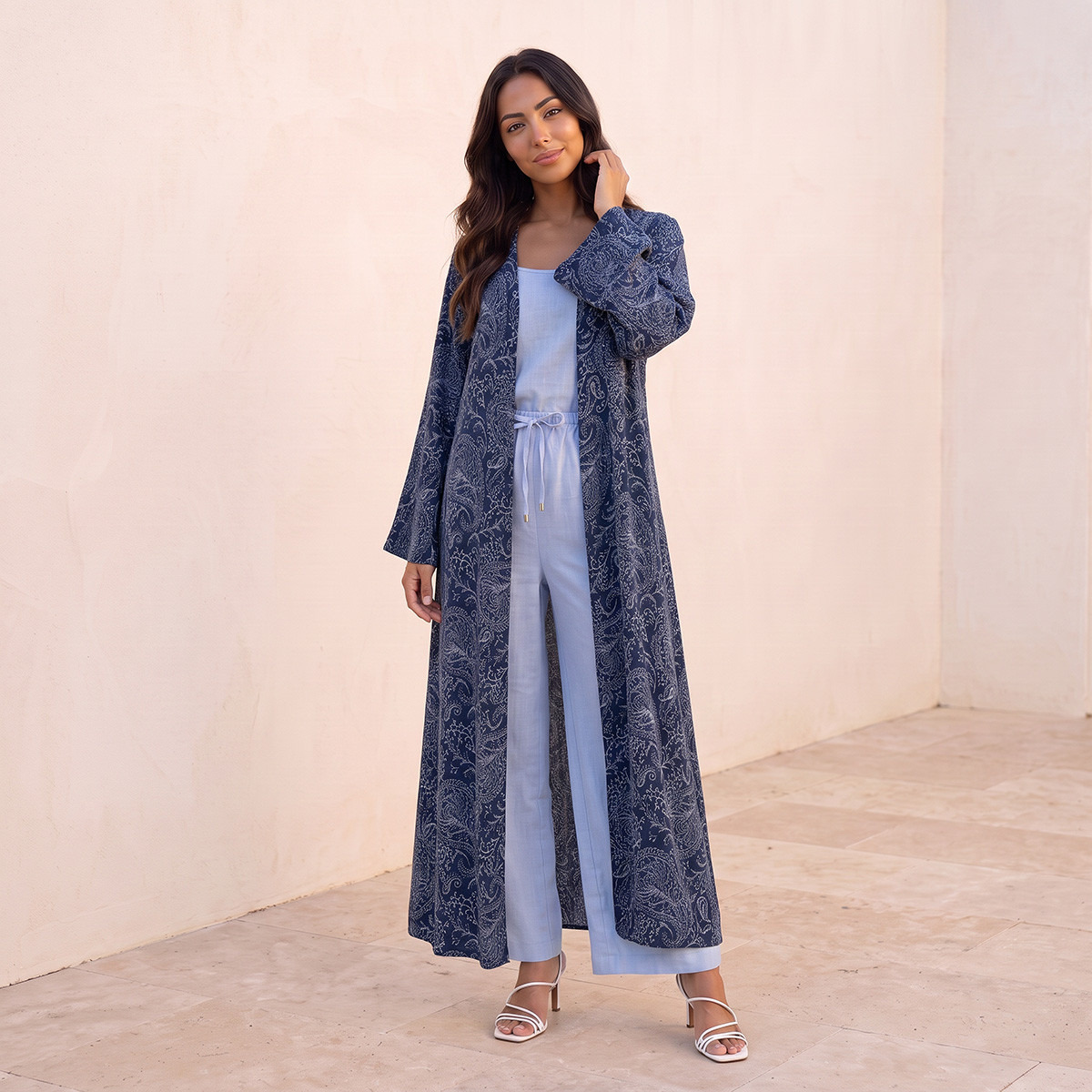 Splash Basic Wide Leg Linen Trousers-women-clothing-trousers-image-5