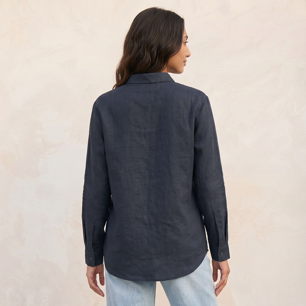 Splash Basic Collared Linen Shirt-women-clothing-shirtsandblouses-shirts-image-4