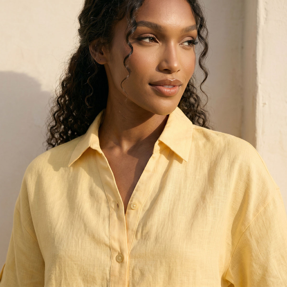 قميص كتان بياقة وأكمام قابلة للطي مع شريط تثبيت من سبلاش بيسك-women-clothing-shirtsandblouses-shirts-image-7