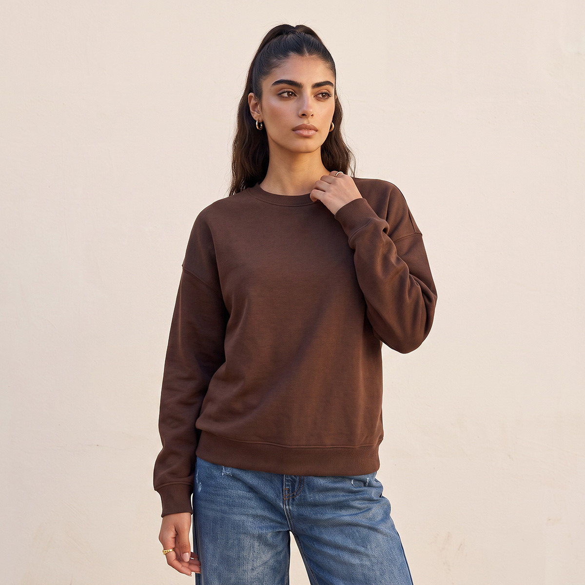 Splash Basic Sweatshirt with Drop Shoulder-women-clothing-hoodiesandsweatshirts-sweatshirts-image-6