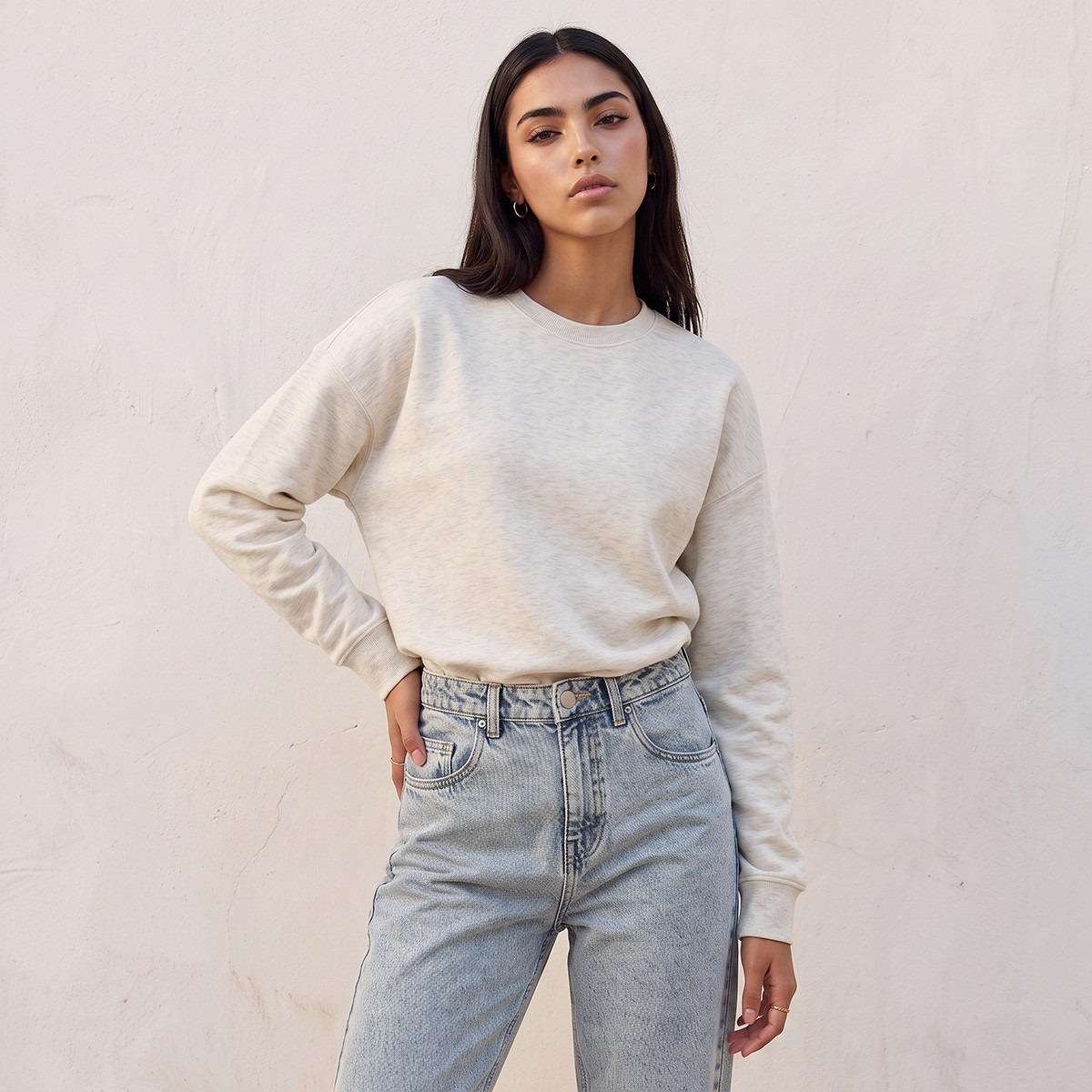 Splash Basic Sweatshirt with Drop Shoulder-women-clothing-hoodiesandsweatshirts-sweatshirts-image-1