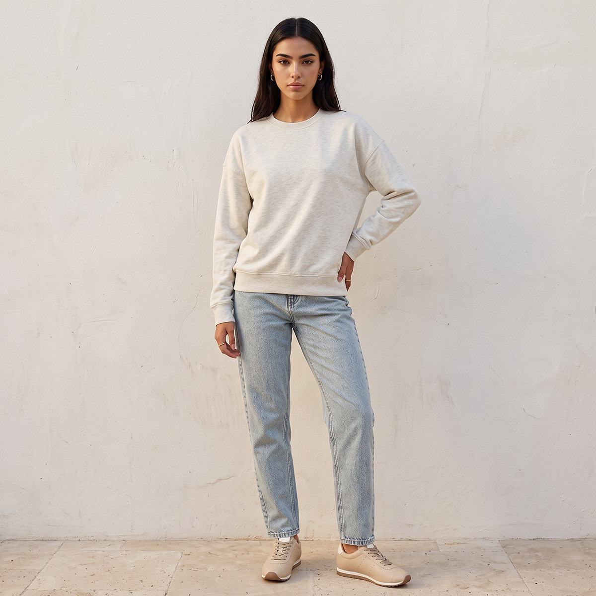 Splash Basic Sweatshirt with Drop Shoulder-women-clothing-hoodiesandsweatshirts-sweatshirts-image-2
