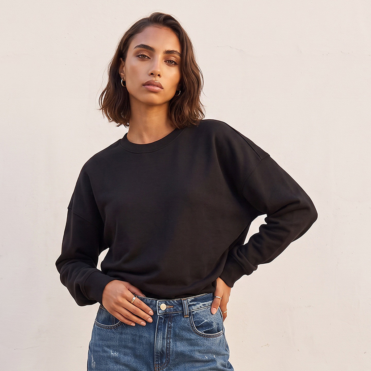 Splash Basic Sweatshirt with Drop Shoulder-women-clothing-hoodiesandsweatshirts-sweatshirts-image-2