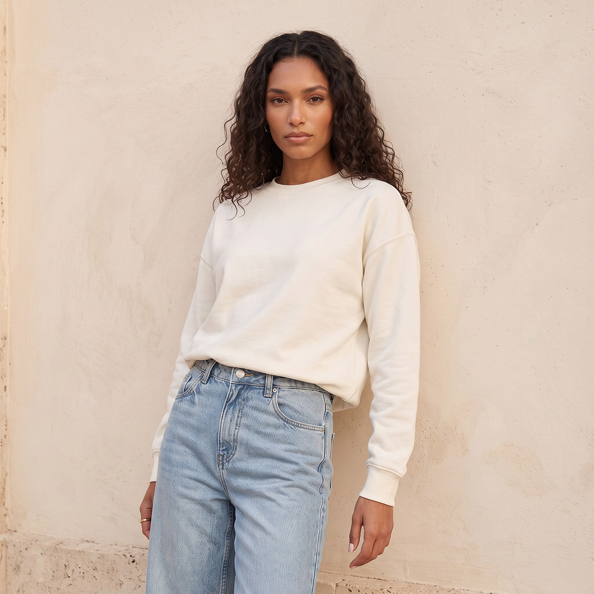 Splash Basic Sweatshirt with Drop Shoulder-women-clothing-hoodiesandsweatshirts-sweatshirts-image-1