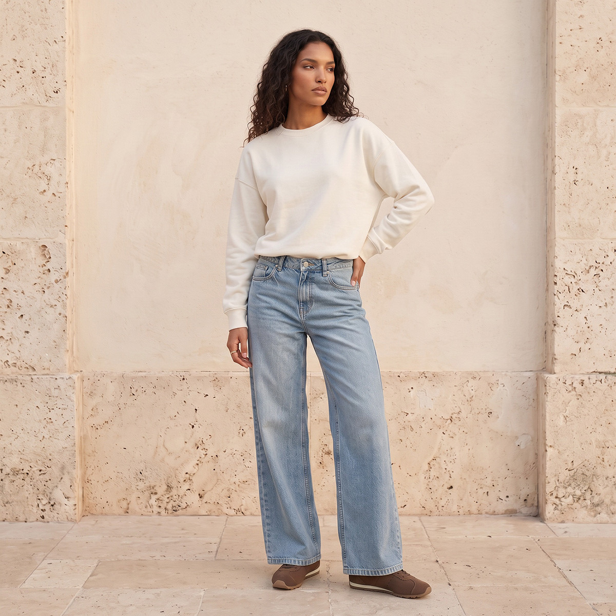 Splash Basic Sweatshirt with Drop Shoulder-women-clothing-hoodiesandsweatshirts-sweatshirts-image-2