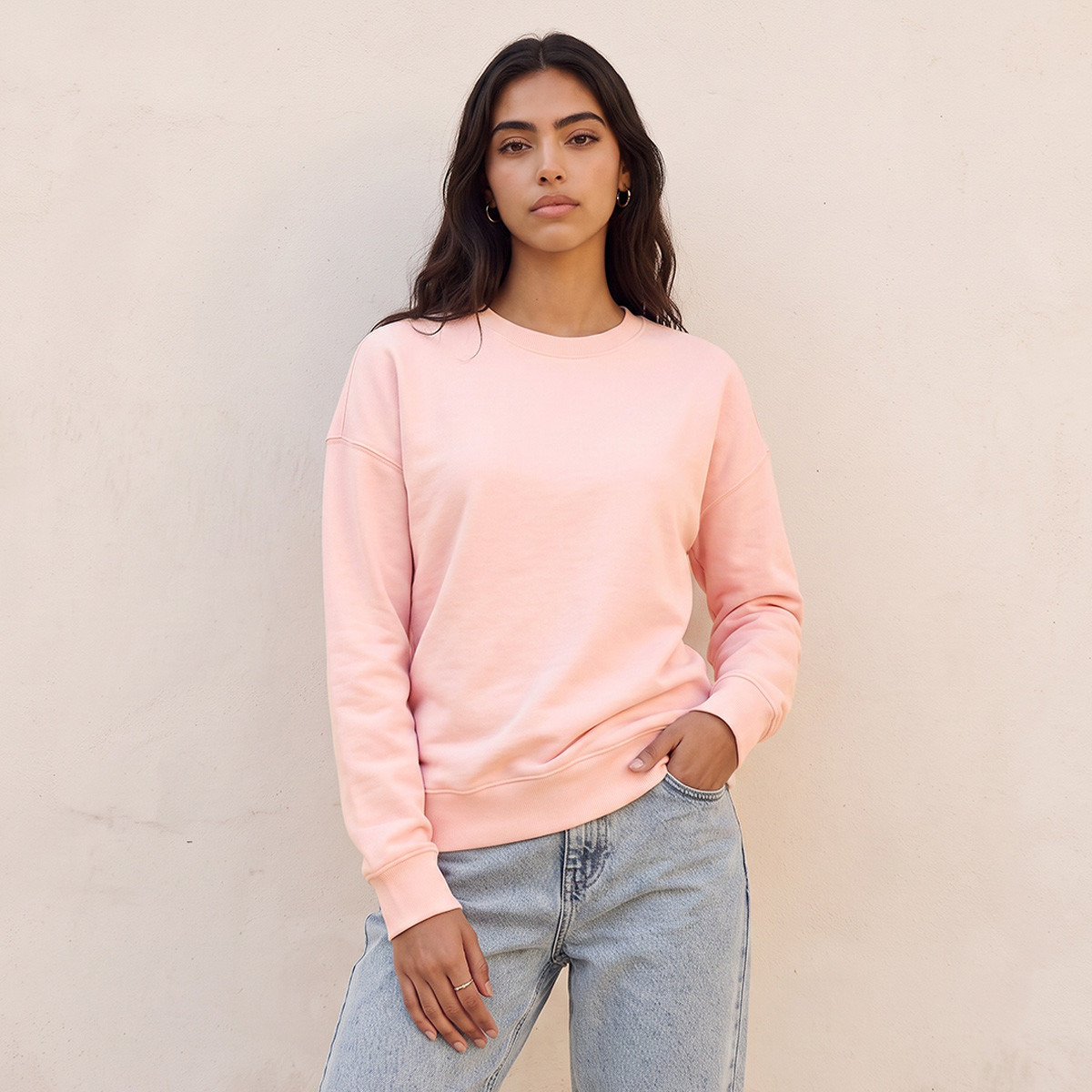 Splash Basic Sweatshirt with Drop Shoulder-women-clothing-hoodiesandsweatshirts-sweatshirts-image-1