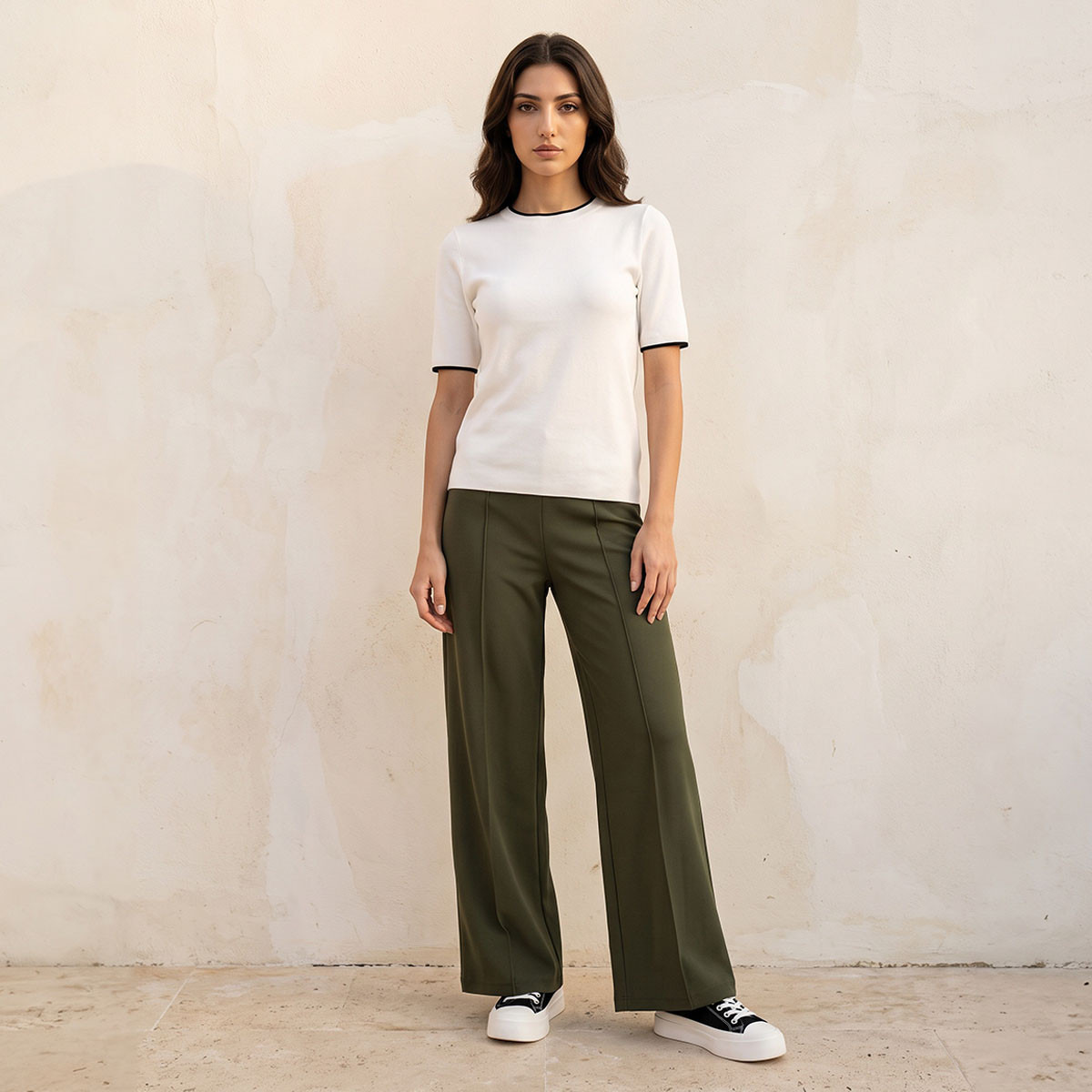 كنزة مضلعة بياقة ضيقة من سبلاش بيزيكس-women-winterwear-cardigansandjumpers-jumpers-image-2