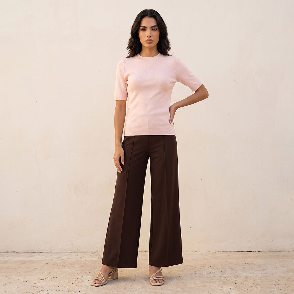 كنزة مضلعة بياقة ضيقة من سبلاش بيزيكس-women-winterwear-cardigansandjumpers-jumpers-image-2