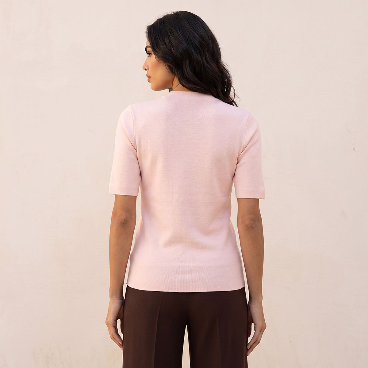 كنزة مضلعة بياقة ضيقة من سبلاش بيزيكس-women-winterwear-cardigansandjumpers-jumpers-image-3