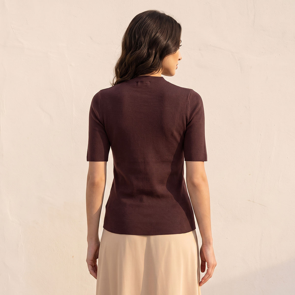كنزة مضلعة بياقة ضيقة من سبلاش بيزيكس-women-winterwear-cardigansandjumpers-jumpers-image-3