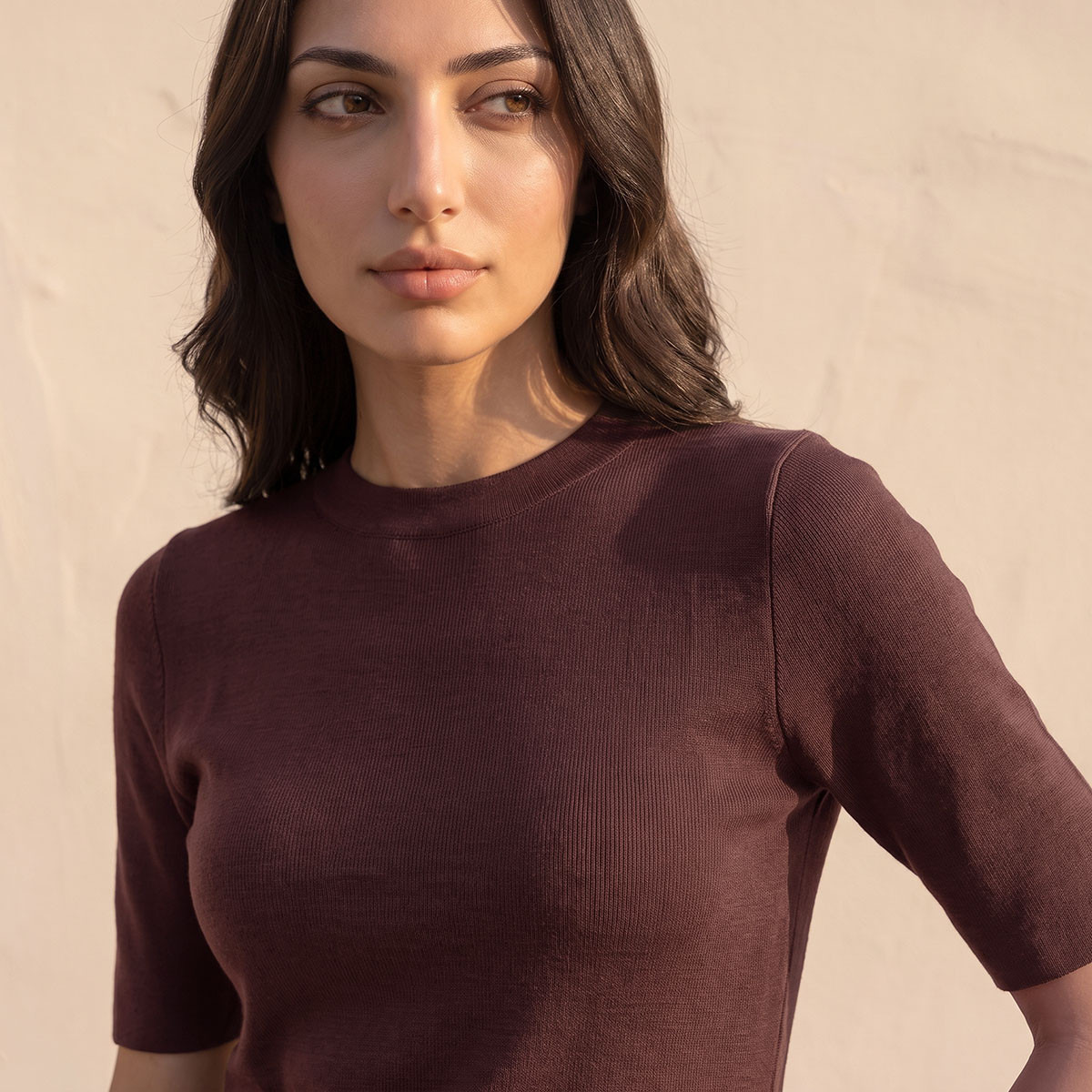 كنزة مضلعة بياقة ضيقة من سبلاش بيزيكس-women-winterwear-cardigansandjumpers-jumpers-image-4