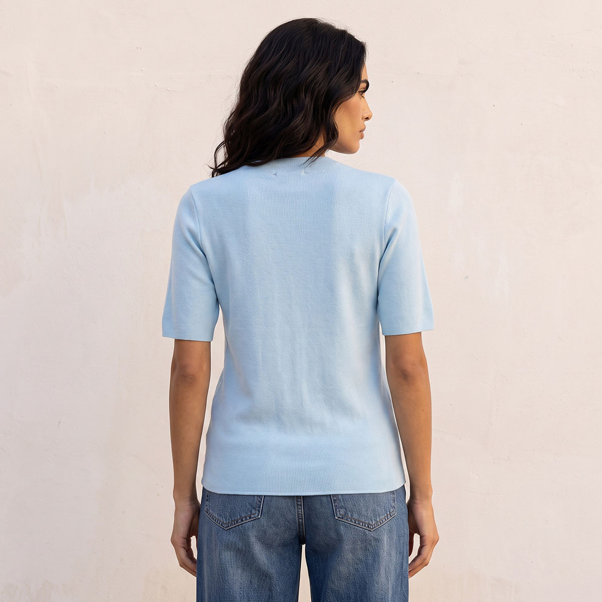 كنزة مضلعة بياقة ضيقة من سبلاش بيزيكس-women-winterwear-cardigansandjumpers-jumpers-image-3
