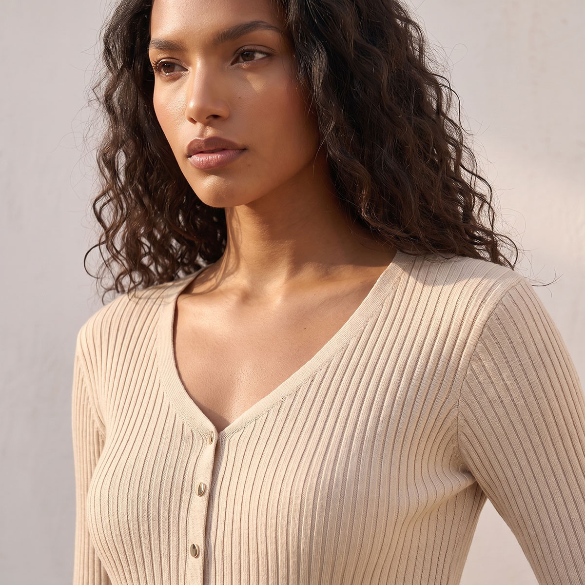 Splash Basic Ribbed V-neck Sweater-women-winterwear-cardigansandjumpers-jumpers-image-4