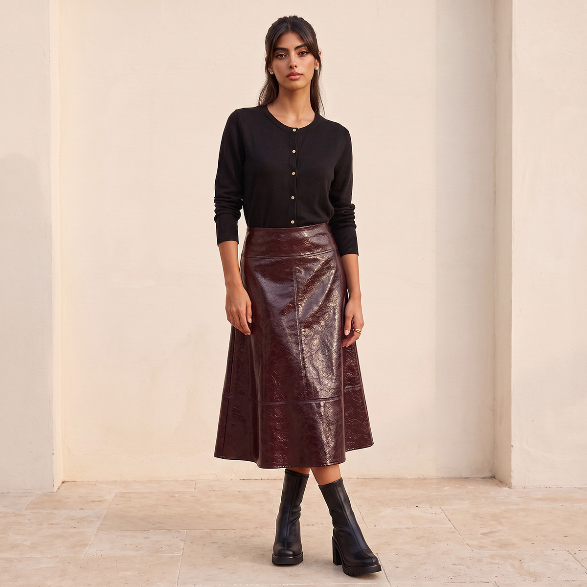 كارديجان بارز الملمس من بيزك من سبلاش-women-winterwear-cardigansandjumpers-cardigans-image-3