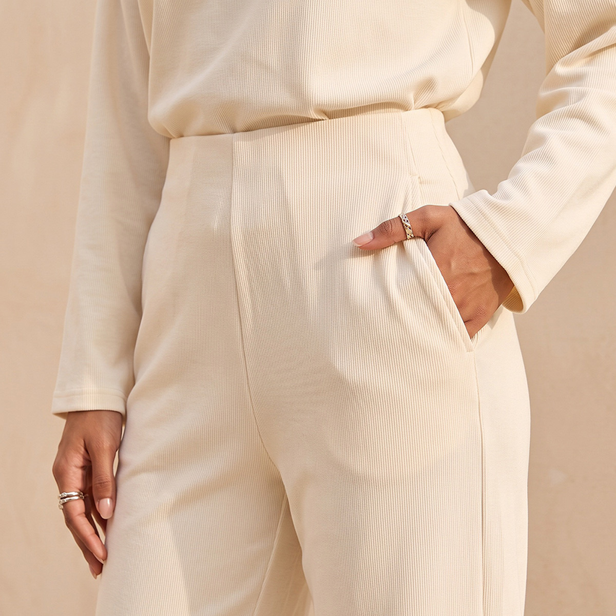 Splash Basic Corduroy Pants with Pockets-women-clothing-trousers-image-5