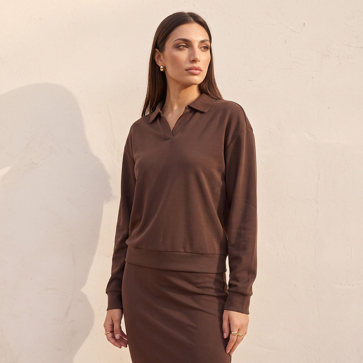 Splash Basics Sweatshirt with Collar-women-clothing-hoodiesandsweatshirts-sweatshirts-image-2
