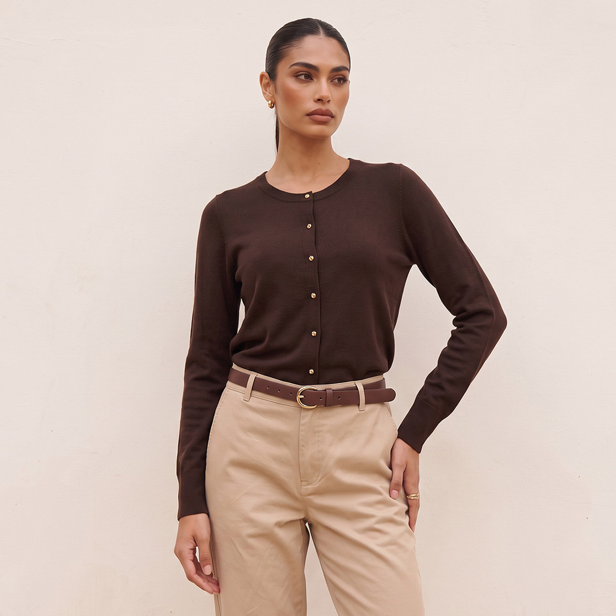 Splash Basics Textured Cardigan-women-winterwear-cardigansandjumpers-cardigans-image-6