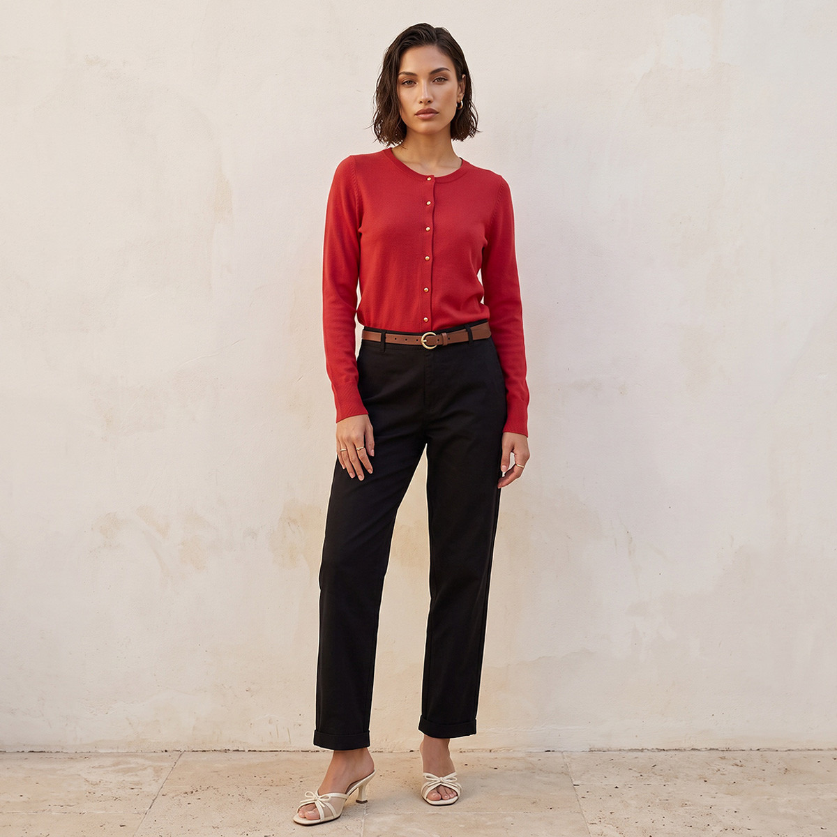 Splash Basics Textured Cardigan-women-winterwear-cardigansandjumpers-cardigans-image-3