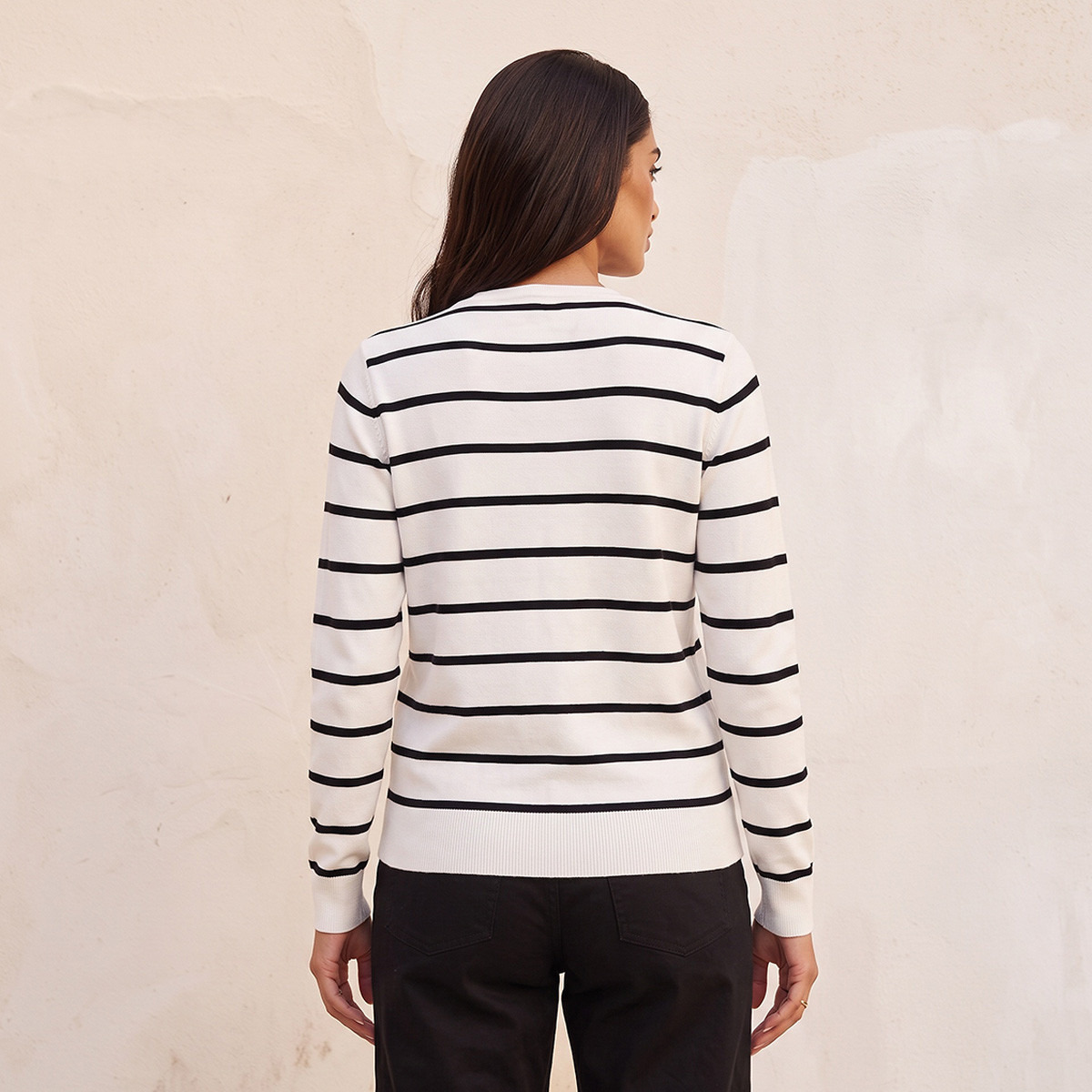 Splash Basics Striped Cardigan-women-winterwear-cardigansandjumpers-cardigans-image-4