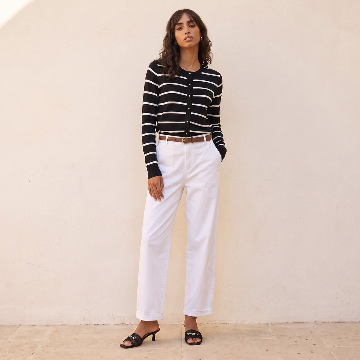 Splash Basics Striped Cardigan-women-winterwear-cardigansandjumpers-cardigans-image-3