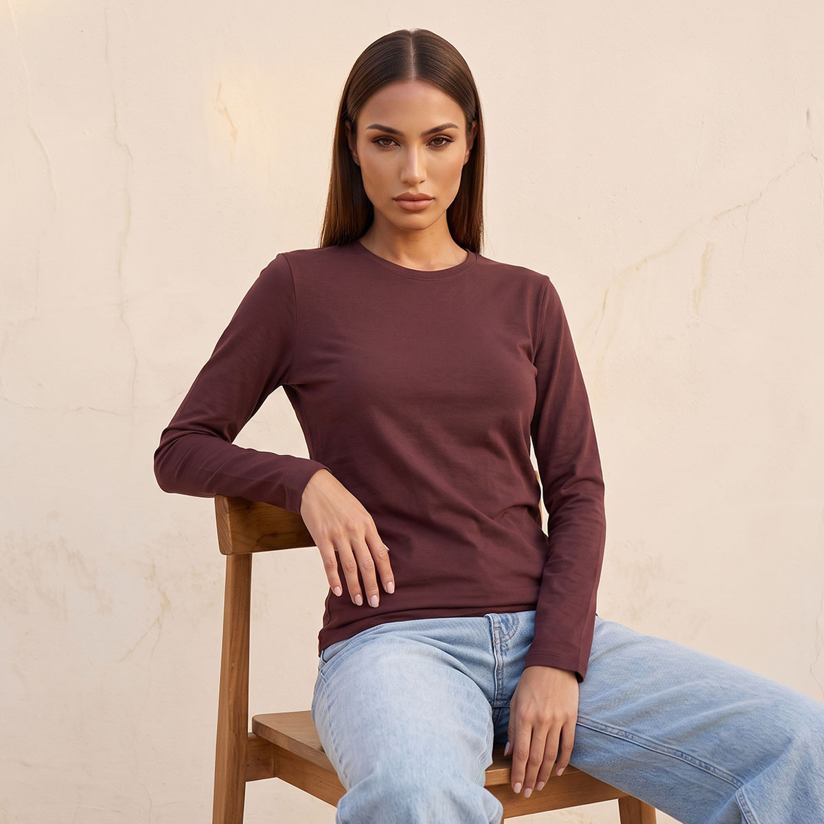 تيشيرت بقصّة سليم من سبلاش بيزيكس-women-clothing-tshirts-image-1