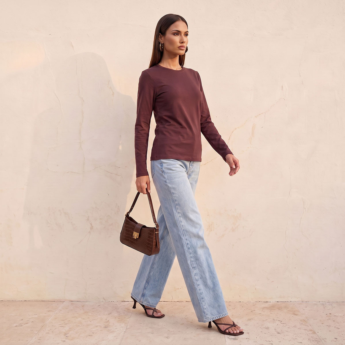 تيشيرت بقصّة سليم من سبلاش بيزيكس-women-clothing-tshirts-image-2