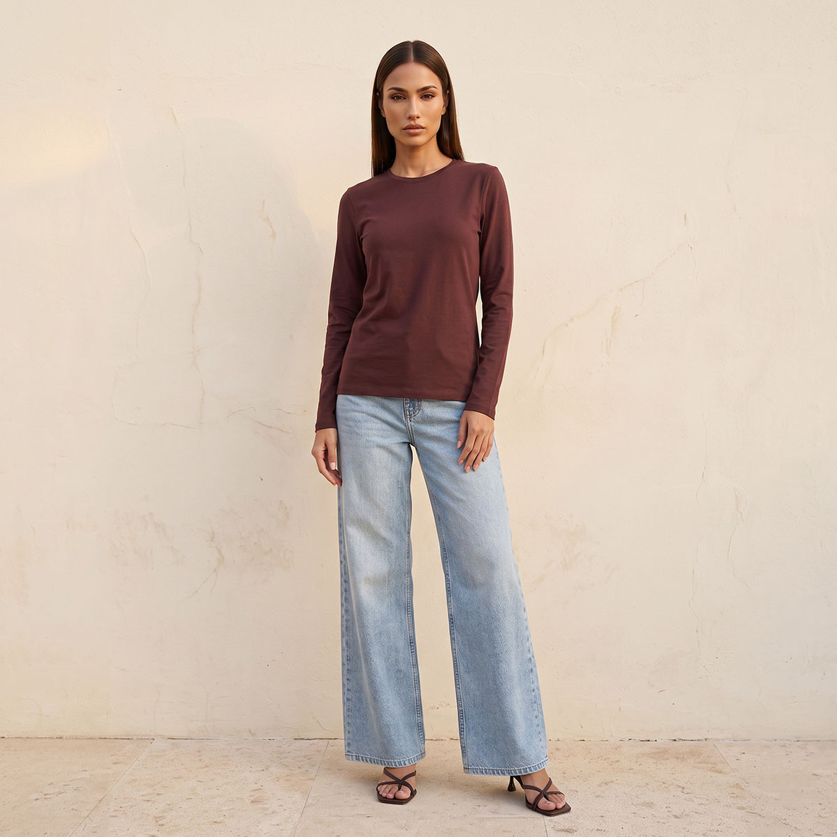 تيشيرت بقصّة سليم من سبلاش بيزيكس-women-clothing-tshirts-image-6