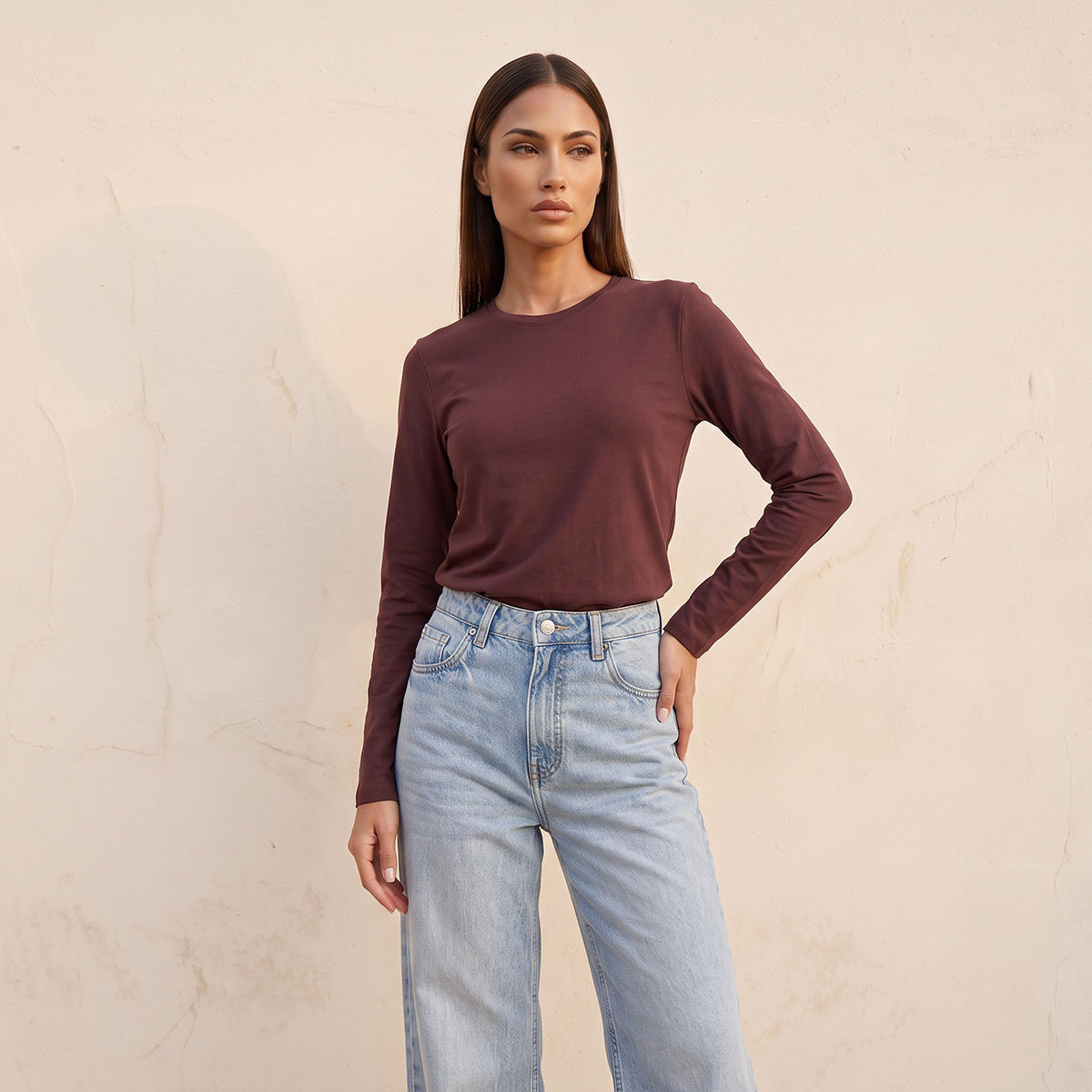 تيشيرت بقصّة سليم من سبلاش بيزيكس-women-clothing-tshirts-image-7