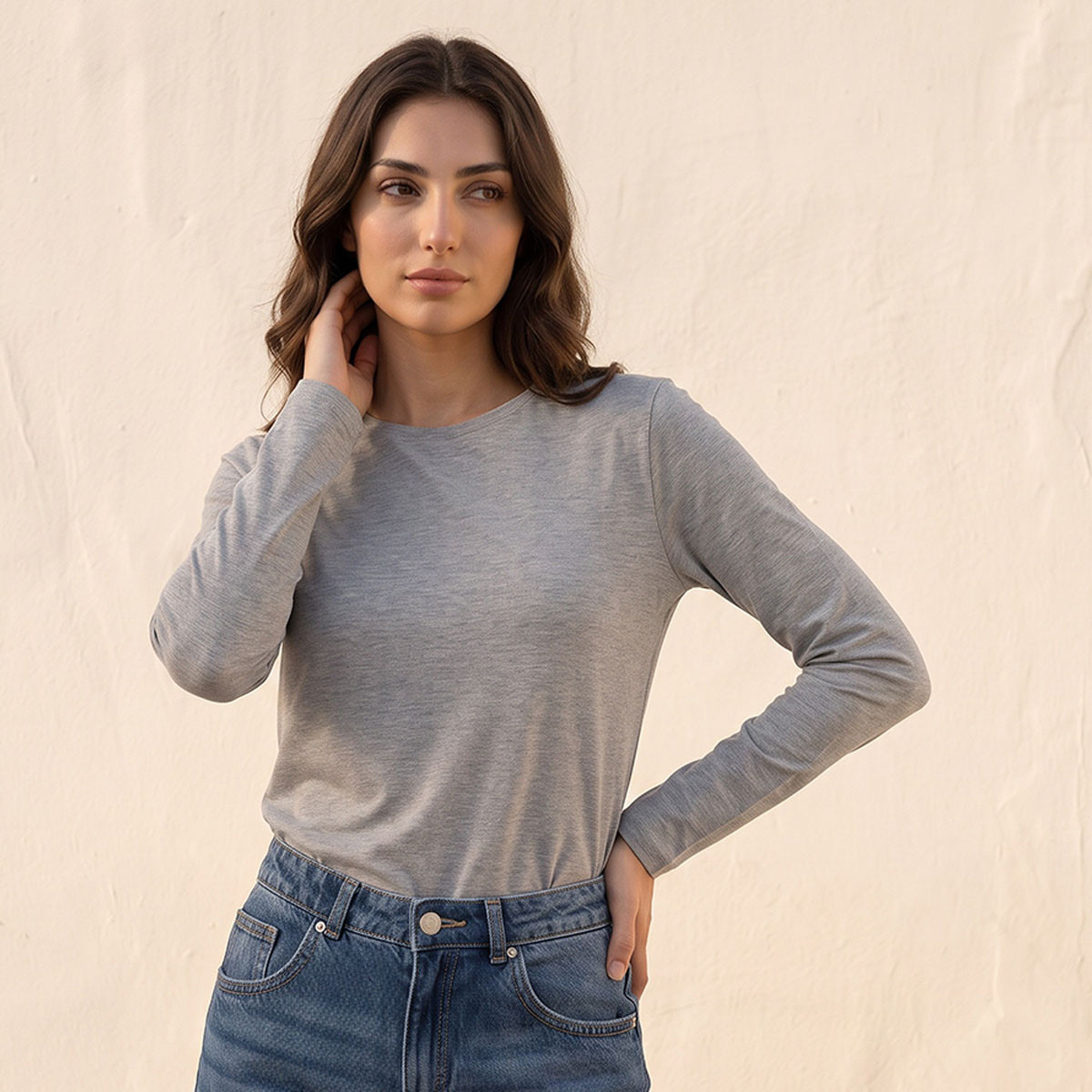 تيشيرت بقصّة سليم من سبلاش بيزيكس-women-clothing-tshirts-image-1