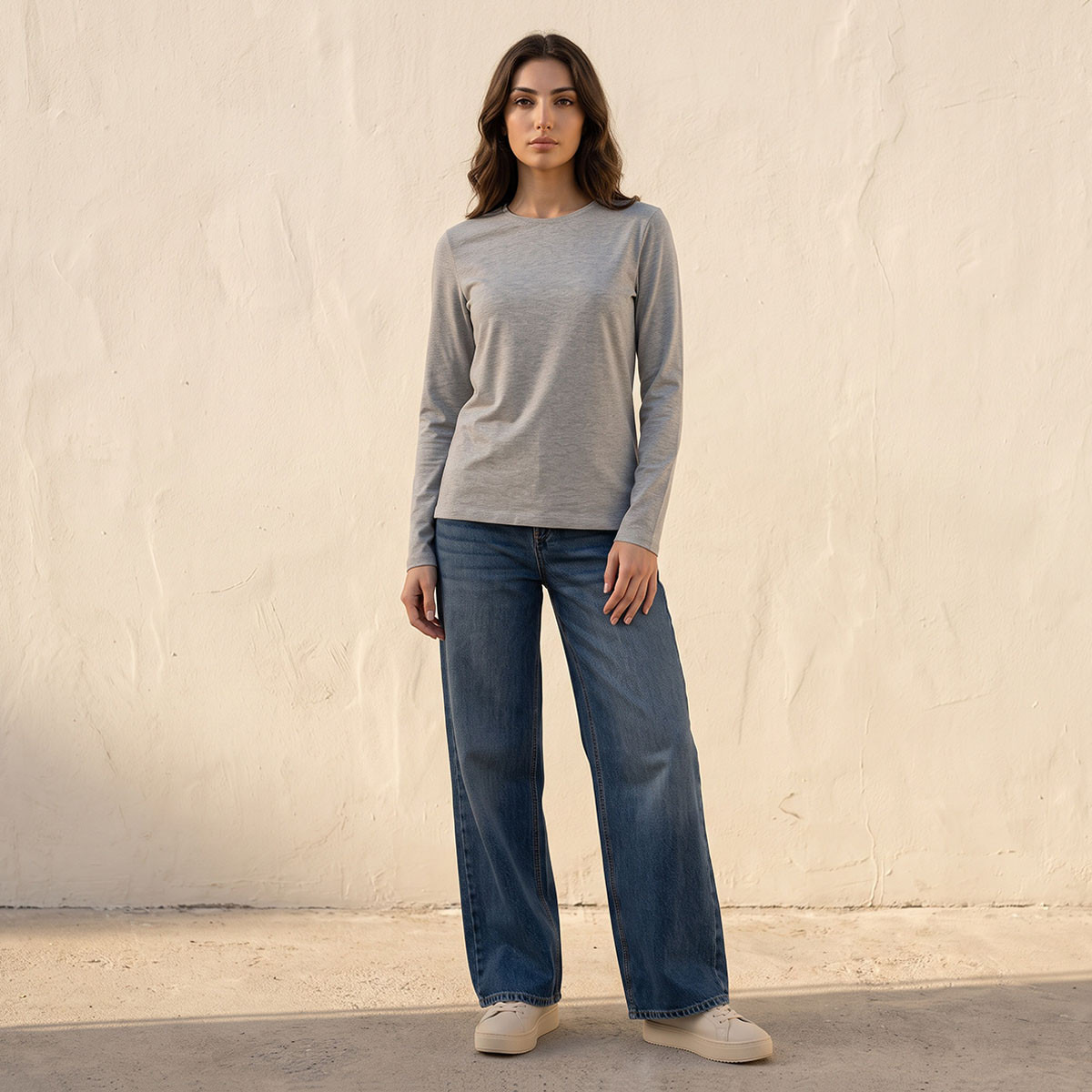 تيشيرت بقصّة سليم من سبلاش بيزيكس-women-clothing-tshirts-image-2