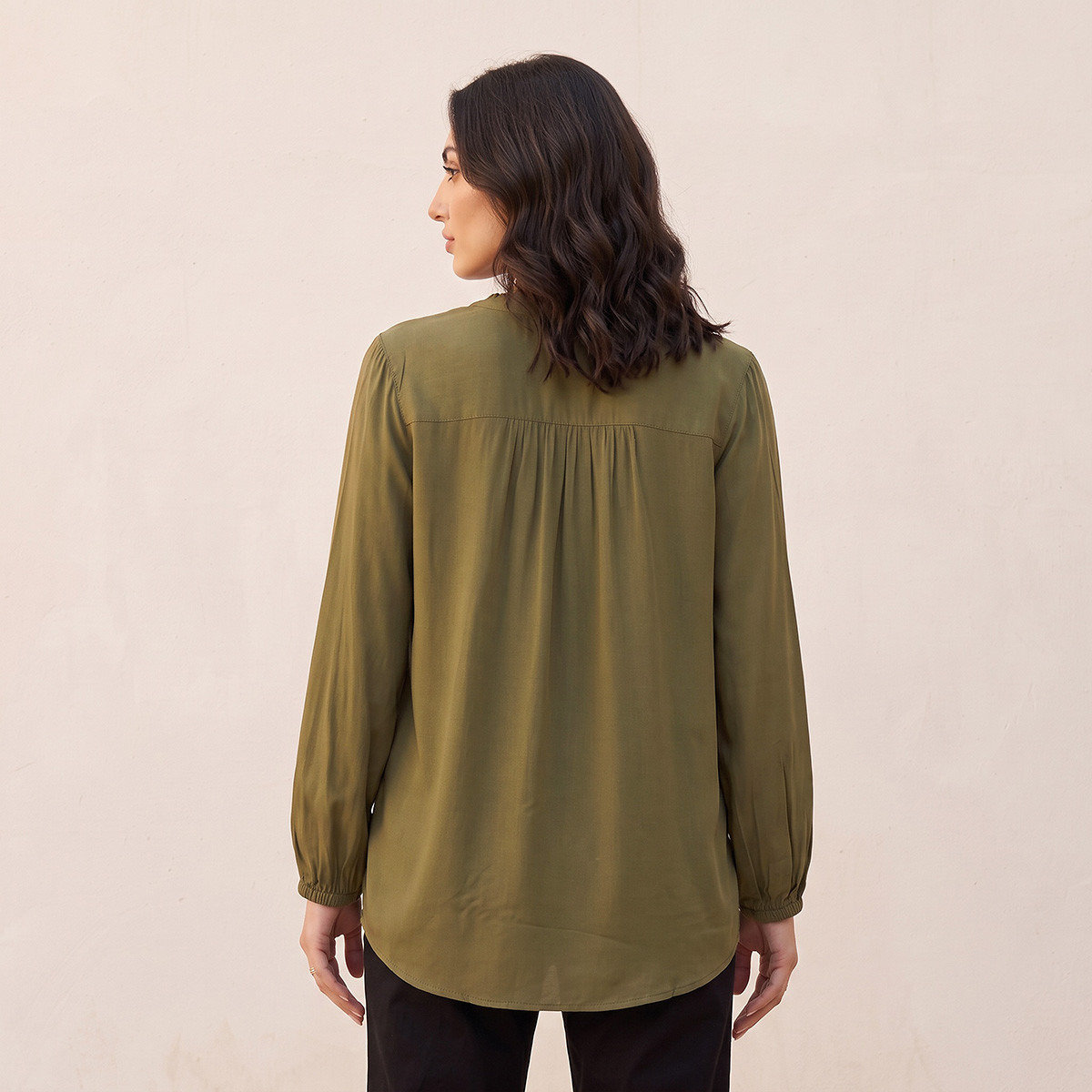 Splash Basics Viscose Top with V-neck-women-clothing-shirtsandblouses-blouses-image-3