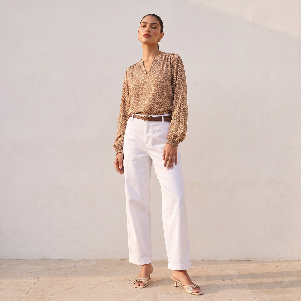 Splash Basics Viscose Top with V-neck-women-clothing-shirtsandblouses-blouses-image-2
