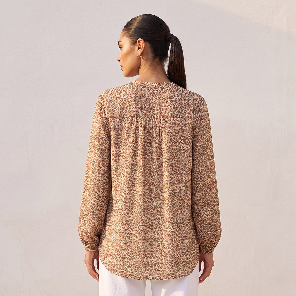 Splash Basics Viscose Top with V-neck-women-clothing-shirtsandblouses-blouses-image-3