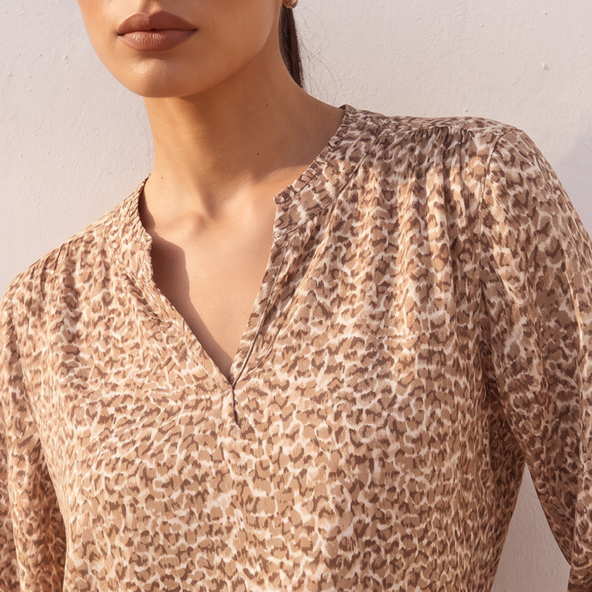 Splash Basics Viscose Top with V-neck-women-clothing-shirtsandblouses-blouses-image-4