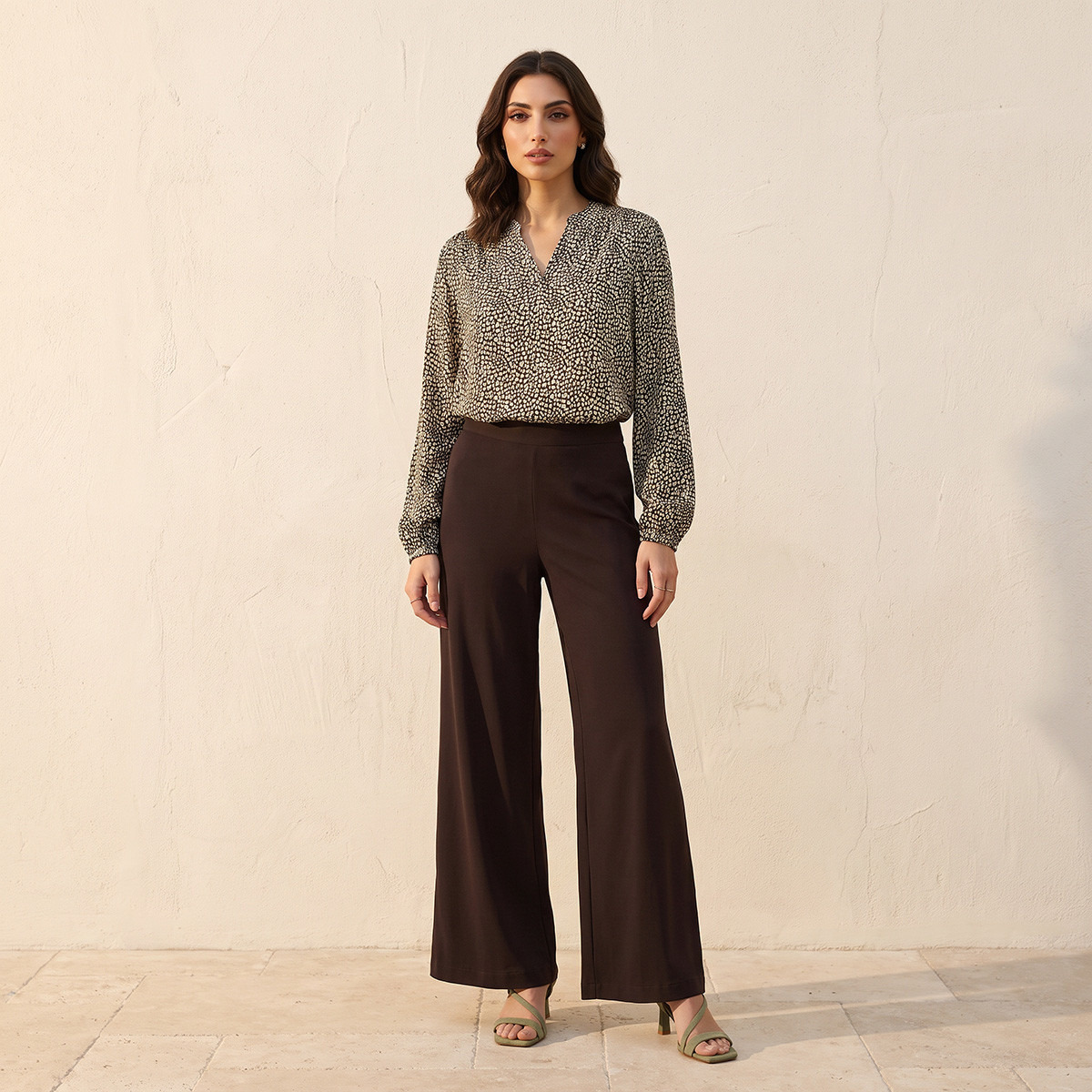 Splash Basics Viscose Top with V-neck-women-clothing-shirtsandblouses-blouses-image-2
