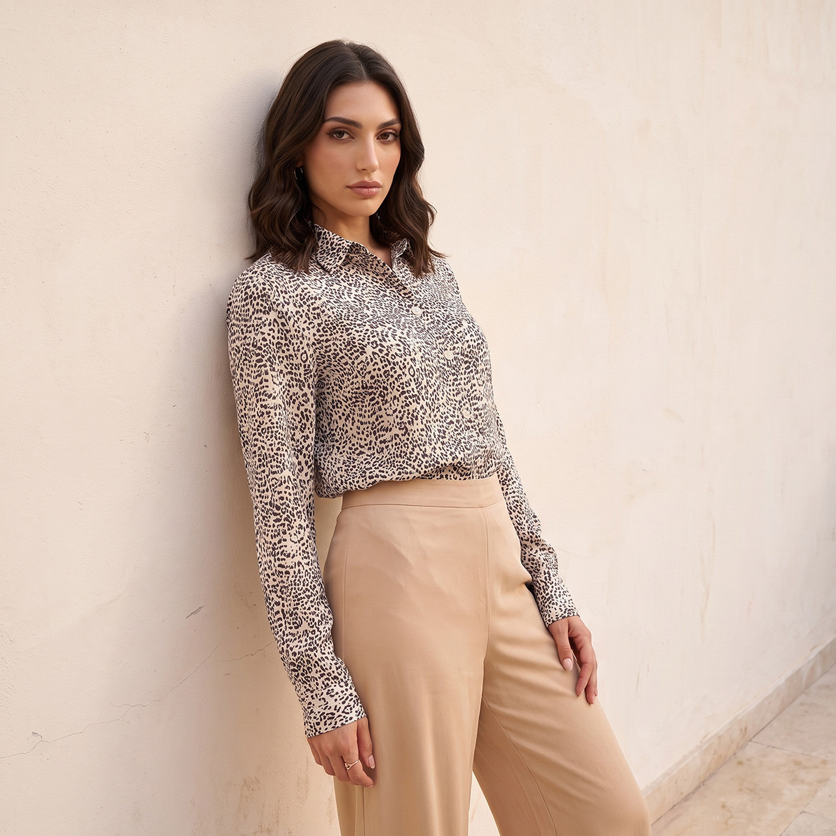 Splash Basics Viscose Shirt with High Low Hem-women-clothing-shirtsandblouses-shirts-image-1