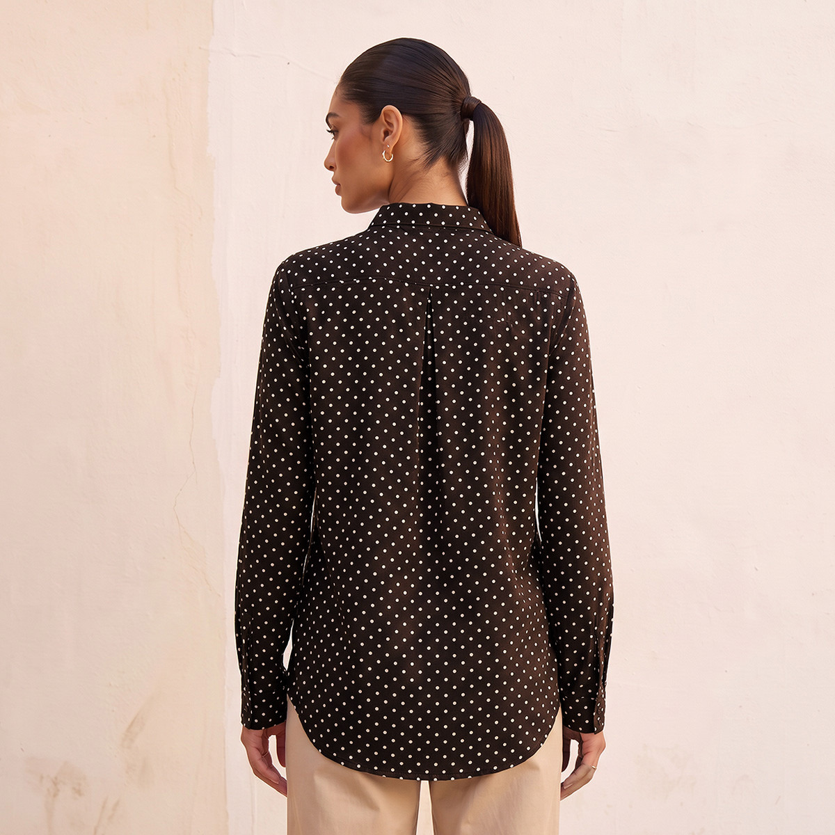 Splash Basics Viscose Shirt with High Low Hem-women-clothing-shirtsandblouses-shirts-image-3