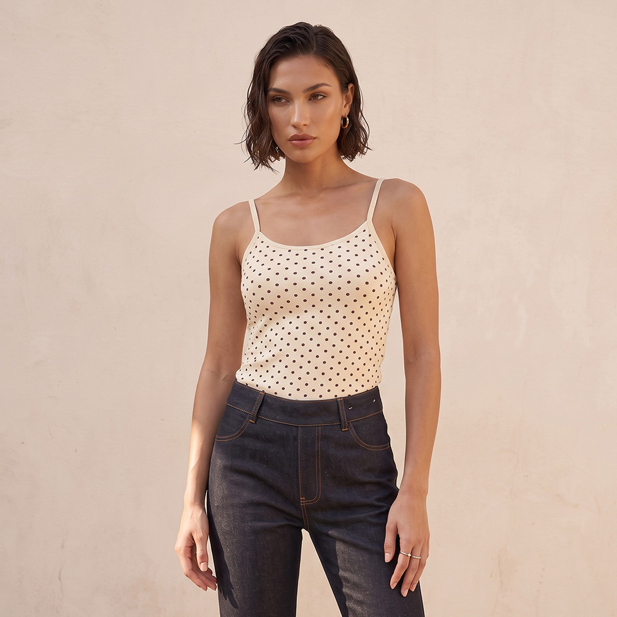 Splash Basic Slim Fit Spaghetti Strap Tank Top-women-clothing-tshirts-image-1