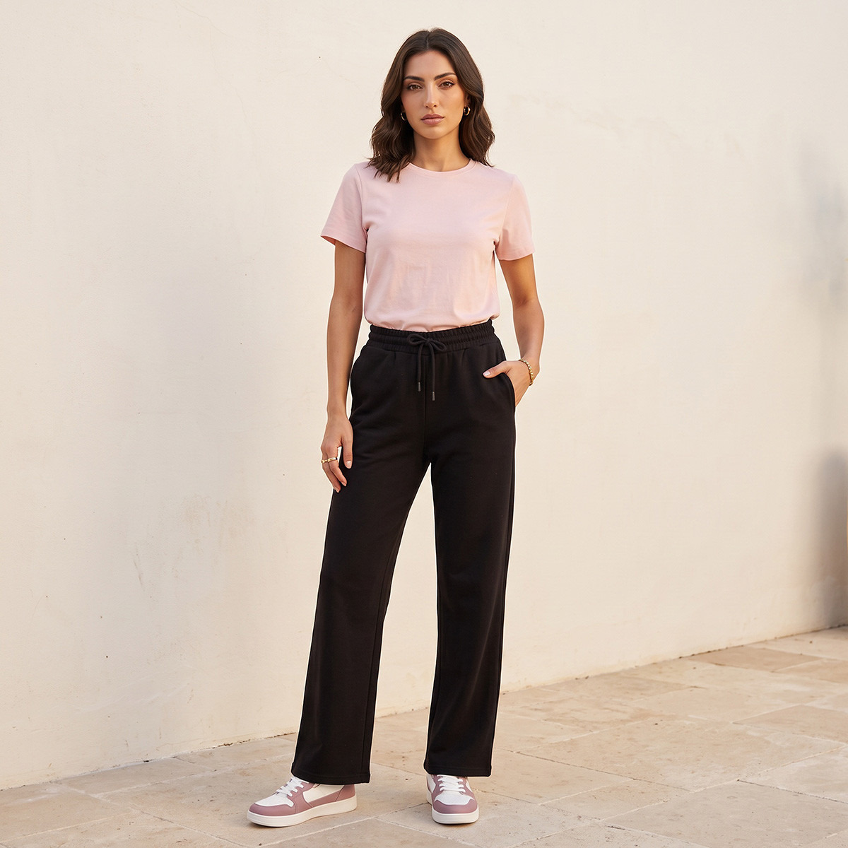 Splash Iconic Track Pants with Elasticated Waist-women-clothing-bottoms-joggers-image-2