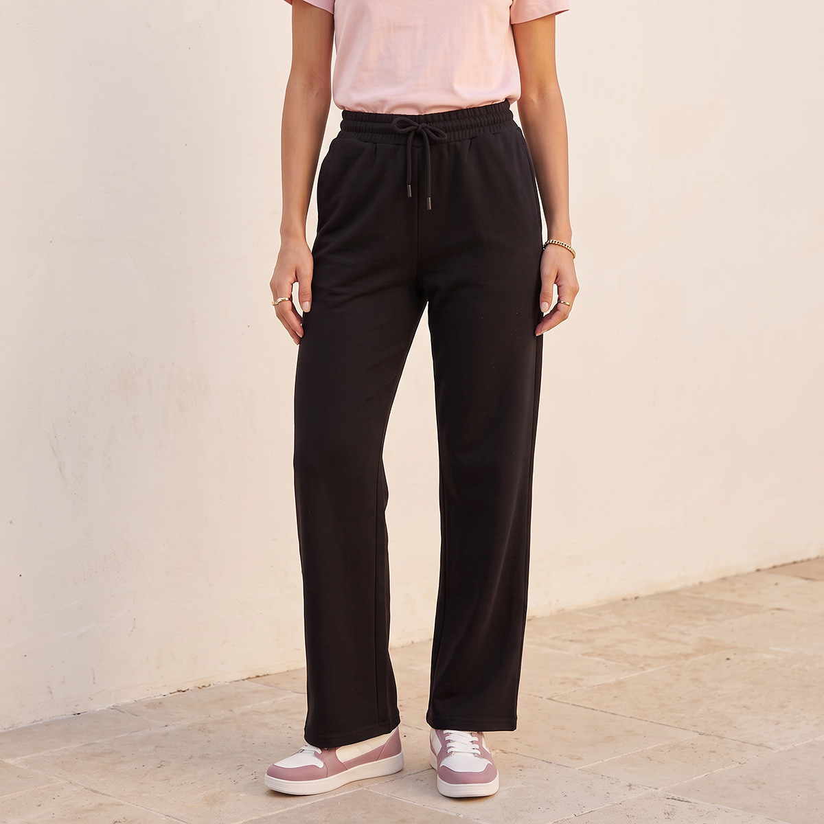 Splash Iconic Track Pants with Elasticated Waist-women-clothing-bottoms-joggers-image-4