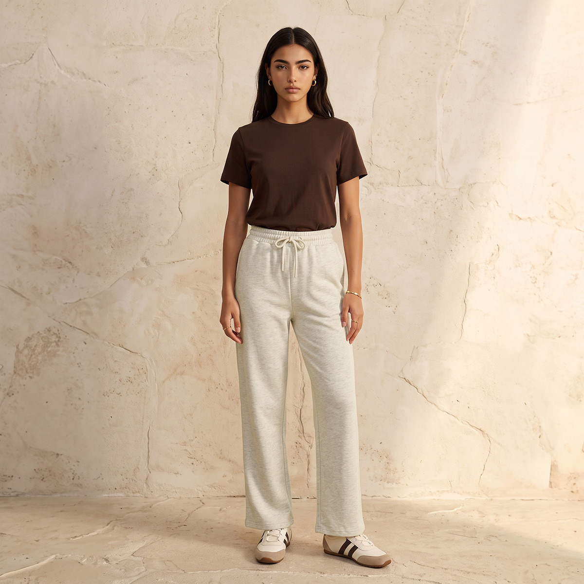 بنطلون رياضي بخصر مطاطي من أيكونيك من سبلاش-women-clothing-bottoms-joggers-image-2