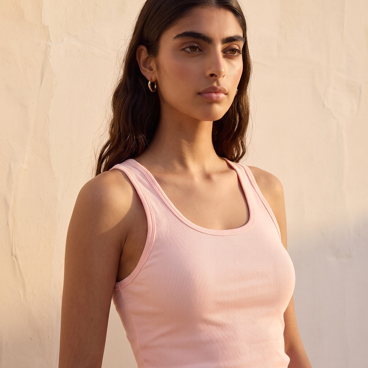 Splash Basic Slim Fit Ribbed Tank Top-women-clothing-tshirts-image-4