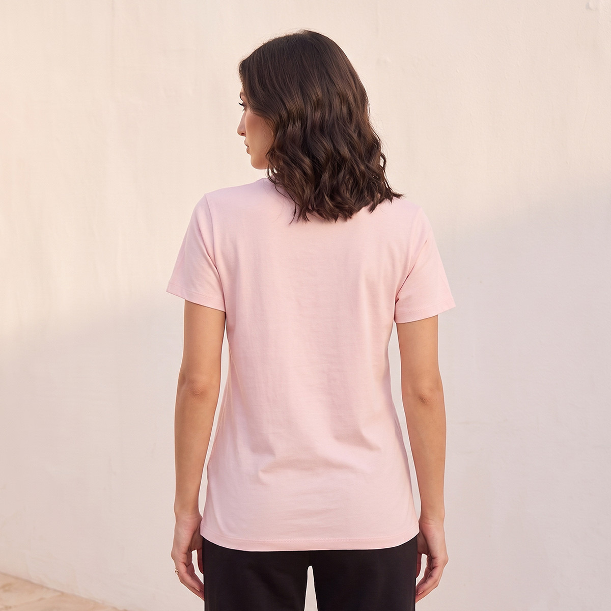 Plain Crew Neck T-shirt-women-clothing-tshirts-image-3