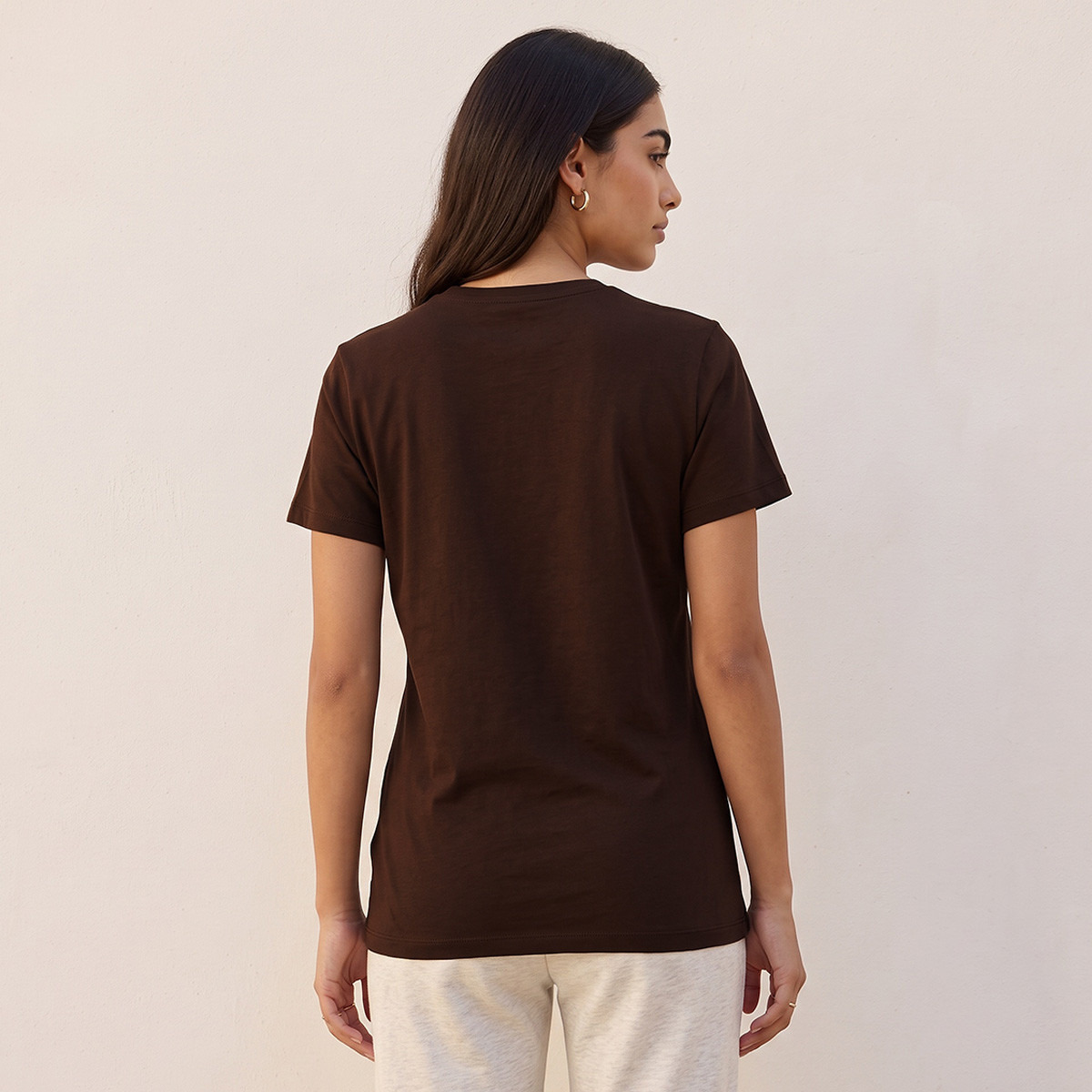 Plain Crew Neck T-shirt-women-clothing-tshirts-image-2